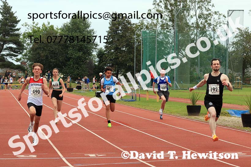 100 metres, 2025 NEGP No 5 Monkton, Wednesday, July 23rd. Photo: David T. Hewitson/Sports for All Pics
